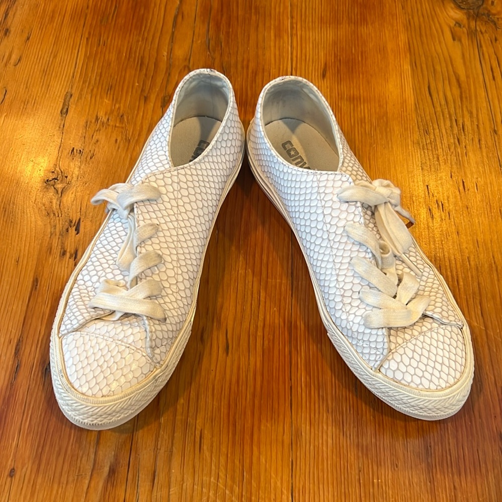Converse Chuck Taylor All Start‎ Gemma Snake Ox White Sneakers Women's Size 6